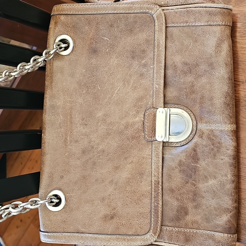 Banana Republic leather bag with chain handle